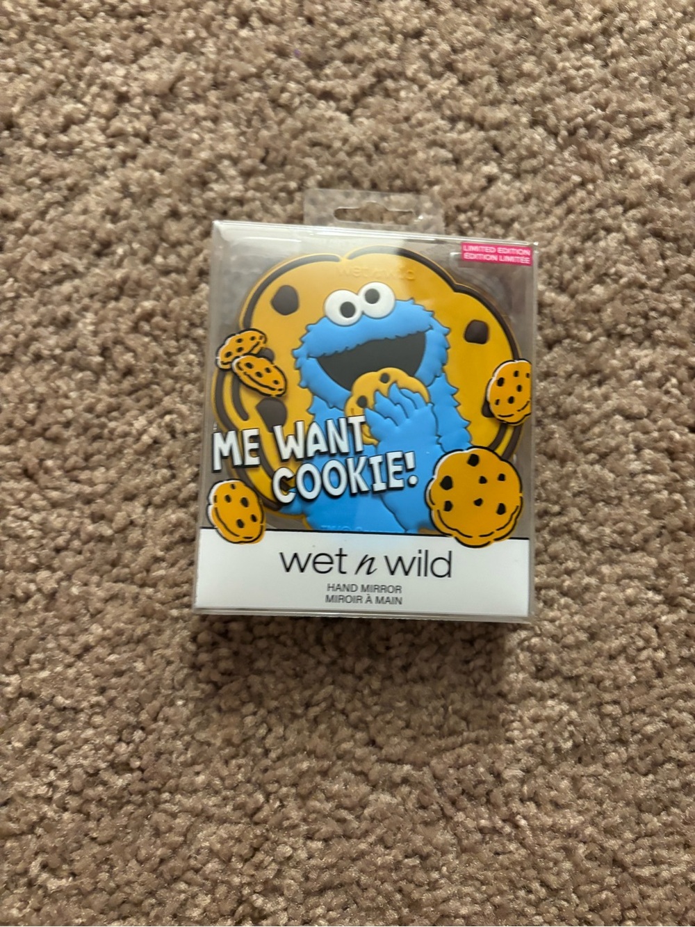 wet n wild Cookie Monster Graphic Hand Mirror — Blue & Yellow